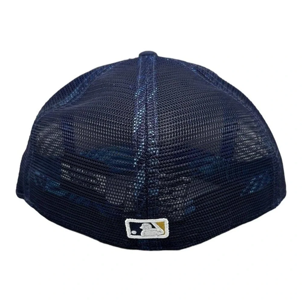 New Era 59FIFTY Milwaukee Brewers Navy Blue Mesh Fitted Men's Hat 7 5/8